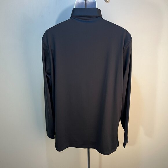 Peter Millar Summer Comfort Men's black PXG Golf long sleeve polo shirt Medium M - Picture 3 of 5